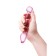 Sexus Glass bilateral phallimitator, glass, pink, 18 cm