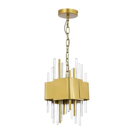 Suspended chandelier ST LUCE. SL1633.203.04. Olvera. 4x40 watts, E14, 20x20x37 cm, matte gold color-3