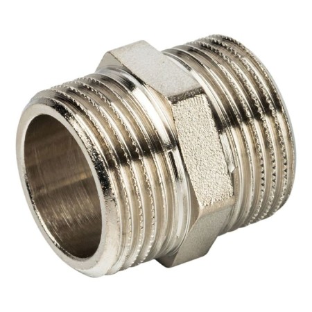 NIPPEL STUT SFT-0004-003434, 3/4 ", external/external thread, nickelled brass-2