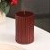 Candle-cylinder with faces, 5x7.5 cm, wine metallic, 6 hours
