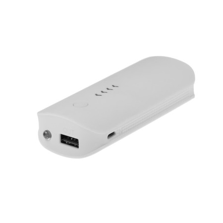 External battery Luazon PB-18, 3600 mAh, USB, 1 A, charging indicator, white-3