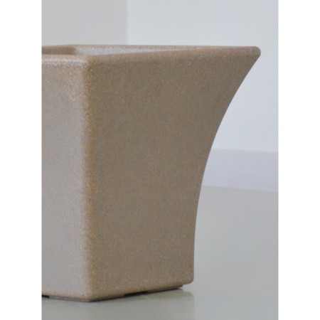Kashpo for flowers "Crown" 40x40x35 cm, 10 l, color sand granite-1