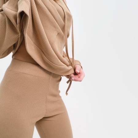Women's costume (sweatshirt/leggings), coffee color, size 50-8