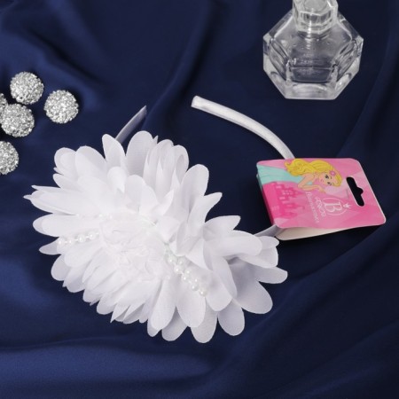 Hair cap "chosen" wave, 0.9 cm, white-1