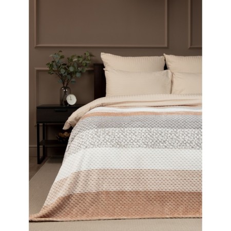Texrepublic blanket, size 200x220 cm, beige color