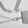 Set 2 objects: earrings, necklaces of 12 rows “waterfalls”, white color in silver, 52 cm