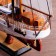 The ship souvenir "conductor", 3 masts, white side, black stand, white sails