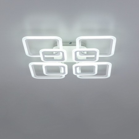 Ceiling chandelier Citilux "Marcel" CL232180R, 60x60x1 cm, 8x13.8W, LED, Color White-7