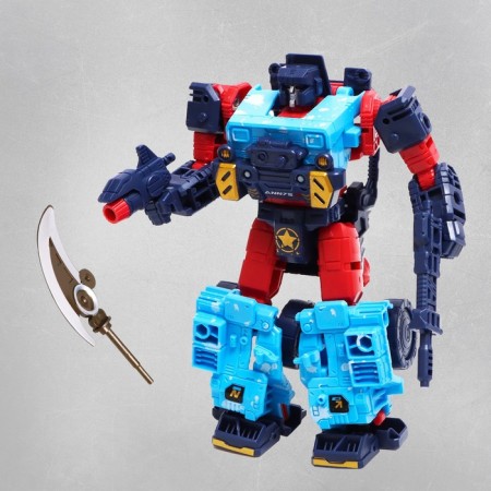 Military SUV robot, transforms, blue color-4