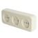 3-seater socket without grounding contact, 250V, 16A, IP20, PST16-50-20 (RA 16-344-BZ), SL 1022741