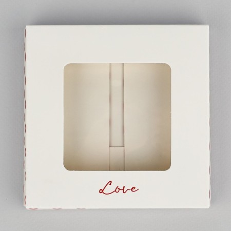 Square chocolate box "Hearts", 10.2 x 10.2 x 1.4 cm-1