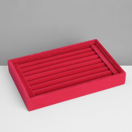 Stand for rings 7 stripes, phlock, 22.5 × 15 × 3 cm, bright pink color-3