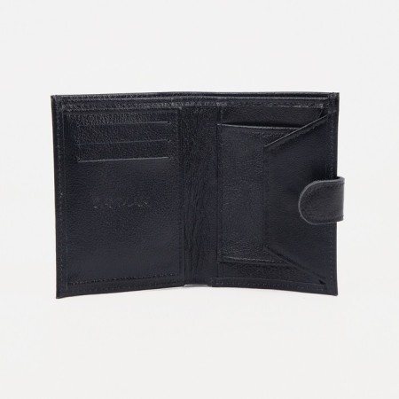 Male purse on the button, department for auto documents, black color-2