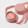Case of Korean velvet for earrings/ring "Surprise" 5.8 × 5.3 cm, light pink color