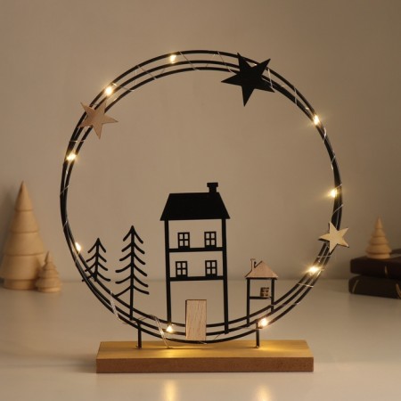 Souvenir metal, tree Light "House. Night Sky" 6x25.5x26.5 cm