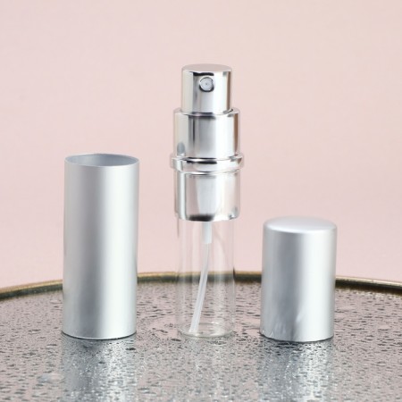 Perfume bottle, with a spray, 10 ml, silver color-5