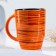 Grace mug 0.35l / 8.5x11cm, orange strip