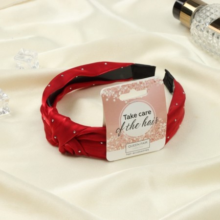 Hair rim "June" 2.5 cm, red-1