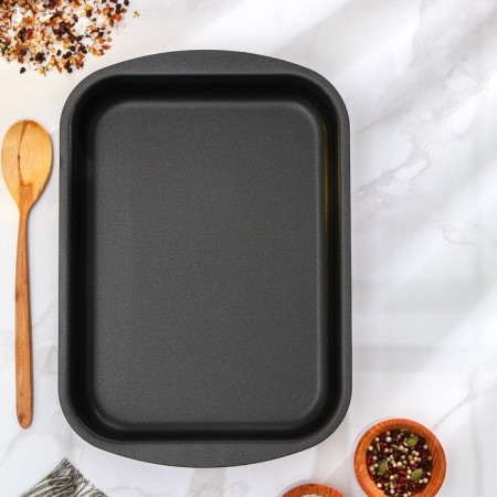 The baking sheet "Expert", 34 × 24 × 6 cm, anti -stick coating, burgundy color-2