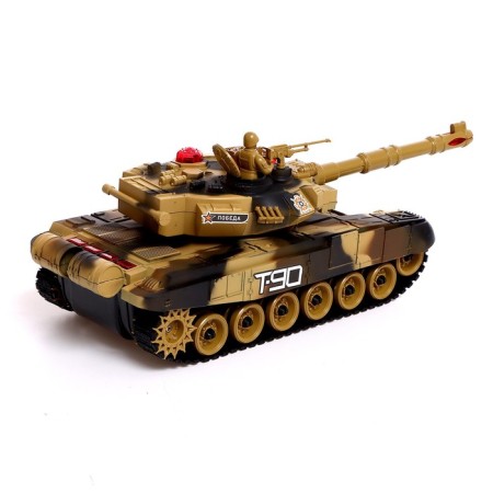 Tank battle T90, on the radio, 2 tanks, work from the battery, light and sound-3