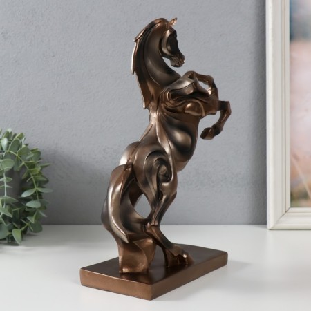 Souvenir Polystone "Stallion on the Hids" copper 25x9.7x29.9 cm-4