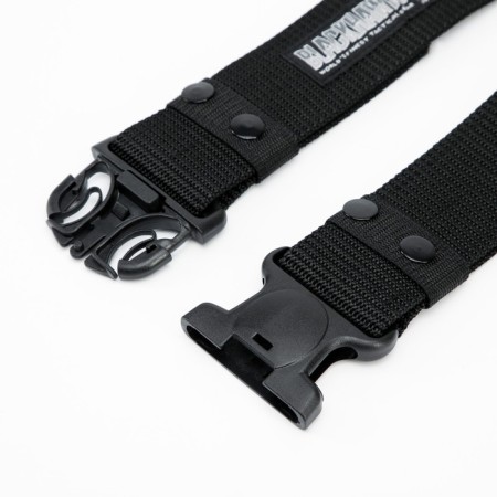 Tactical belt, 125 cm, width 5.3 cm, plastic buckle, black-4