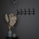 Wall hanger for 5 hooks "Complex 5", Black color