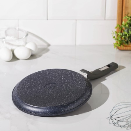 Pancake pan “granite”, d = 22 cm, plastic pen, anti -stick coating, gray color-1
