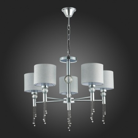 Suspended EVOLUCE lamp. Sle105173-05. Primma. 5x60 watts, E27, 65x65x48 cm, chromium color-4