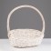 Camping of baskets, 44x34x10/18/44cm, 38x29x9/16/39cm, 32x24x8/14/34cm, willow, white
