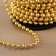 Beads on threads, round, 4 mm, 9 ± 1 m, gold color