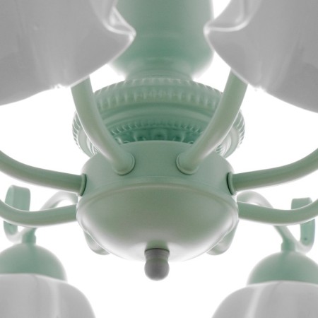 Luracia chandelier 8he27 40W green-white 88x88x37-72 cm Bayerlux-12