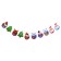 Girlyanda-toys of 10 pcs, flag size 10.4x8.3 cm