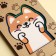 Wooden envelope carved "Congratulations", dog, 16.5 x 8 cm