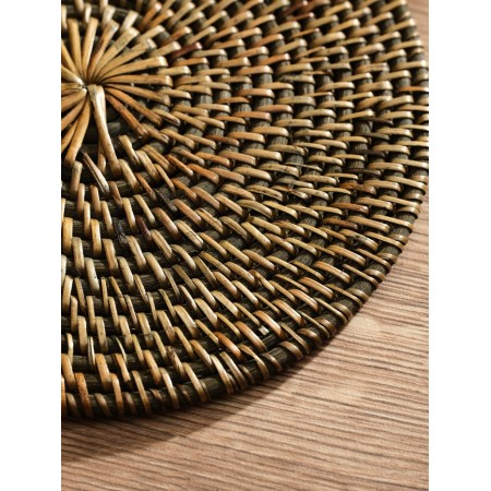 Rug -heading lane round rattan, 20x20x0.5 cm-3