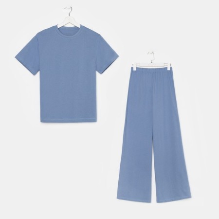Female pajamas (T-shirt and trousers) KAFTAN "BASIC" size 40-42, Blue color-5