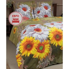 Постельное бельё евро Amore Mio, размер 200х210 см, 200х215 см, 70х70 см - 2 шт, цвет белый