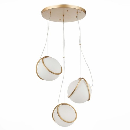 Suspension lamp ST LUCE. SL1181.353.03. Acerra. 3x40 watts, E27, 60x60 cm, brass color-3
