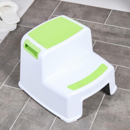 Baby stand with rubberized steps, white/green color-3