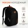Youth backpack on a zipper, 4 pockets, black color/orange