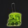 The reflective element "steam locomotive", bilateral, 4.9 × 5.5 cm, color mix