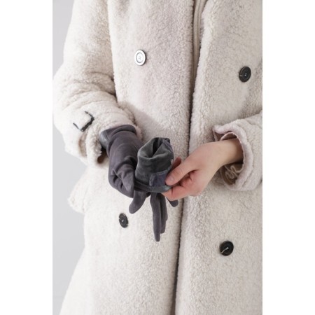 Gloves, size 8, without insulation, gray color-2