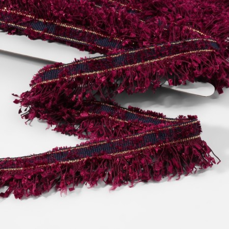 Decorative braid “Twydal”, one -sided, 35 mm, 5 ± 0.5 m, burgundy color-1