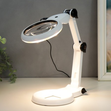 Lupa lamp for LEDX18 creativity from 3AAA, USB white 24.5x22 cm-2