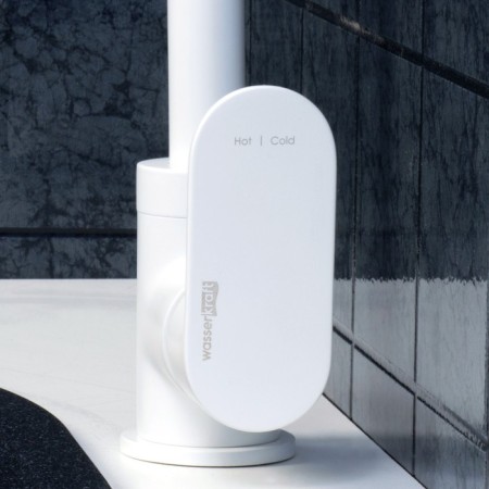 Kitchen mixer Wasserkraft Glan 8507, single -leaf, pour length 192 mm, white-3