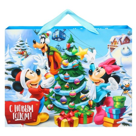 New Year. Gift package, 31x40x11.5 cm, packaging, Mickey Mouse-3