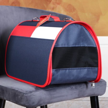 Animal sheet bag, frame, 46 x 28.5 x 29 cm, blue-red-9