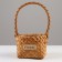 Wicker basket, 18 x 13 x 8/20.5 cm, sequoia