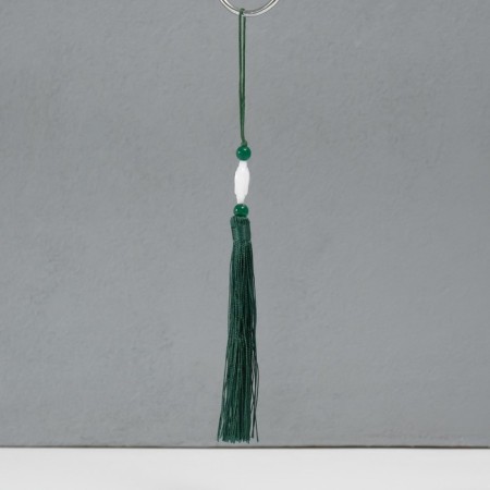 Textile suspension, plastic "Brush. Lotus" dark green 1.2x2.7x14.5 cm-1