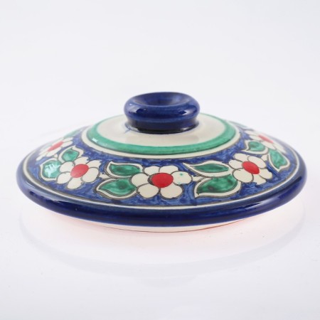 Sugar of Rishtan ceramics "Flowers", 250 ml, blue-5